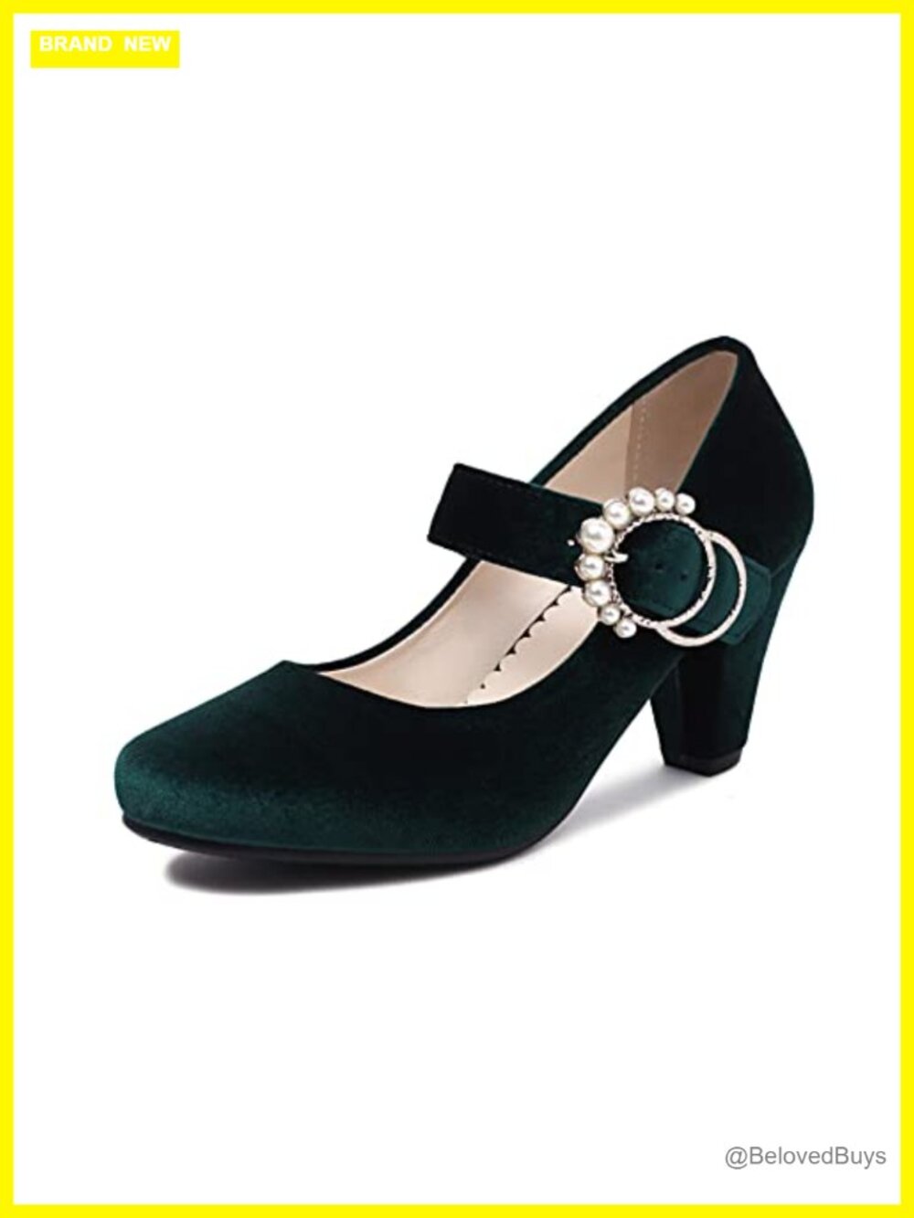 Women's Mary Jane Bow Closed Toe Vintage Pumps Heels Faux Suede Shoes